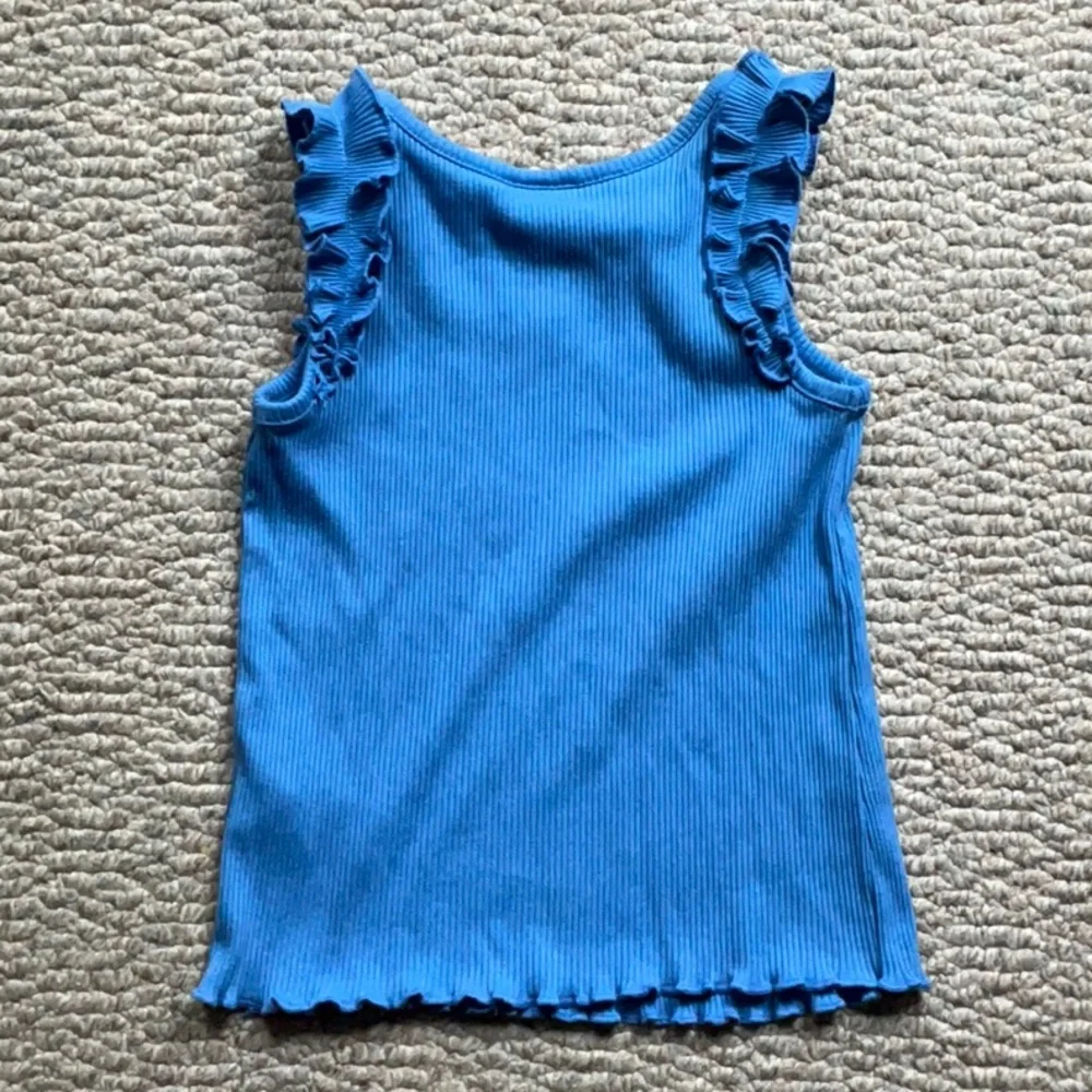 Ribbed Ruffle Sleeveless Tank (XS/4) - Picture 5 of 5